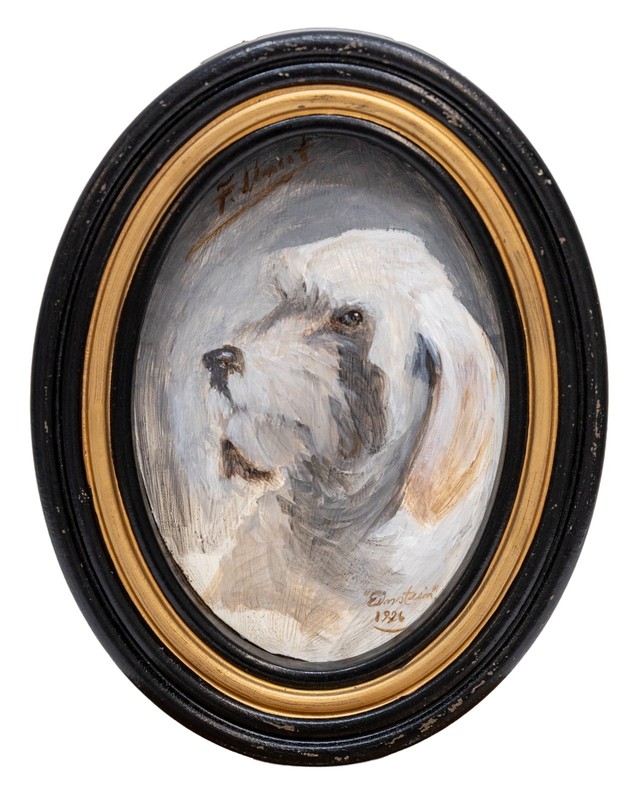 Fred Lincot Signed «Einstein 1926», Portrait of a Dog