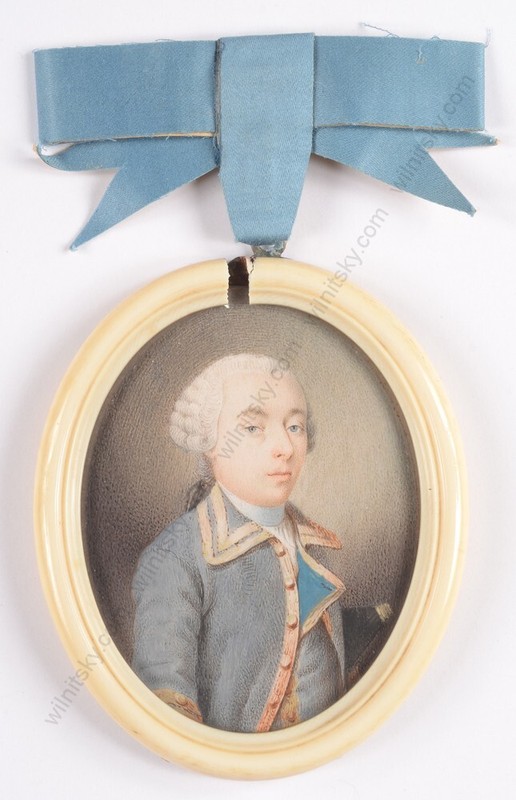 Attributed to Jeremiah Meyer (1735-1789) «Portrait of Mr. Lessing» miniature (m)