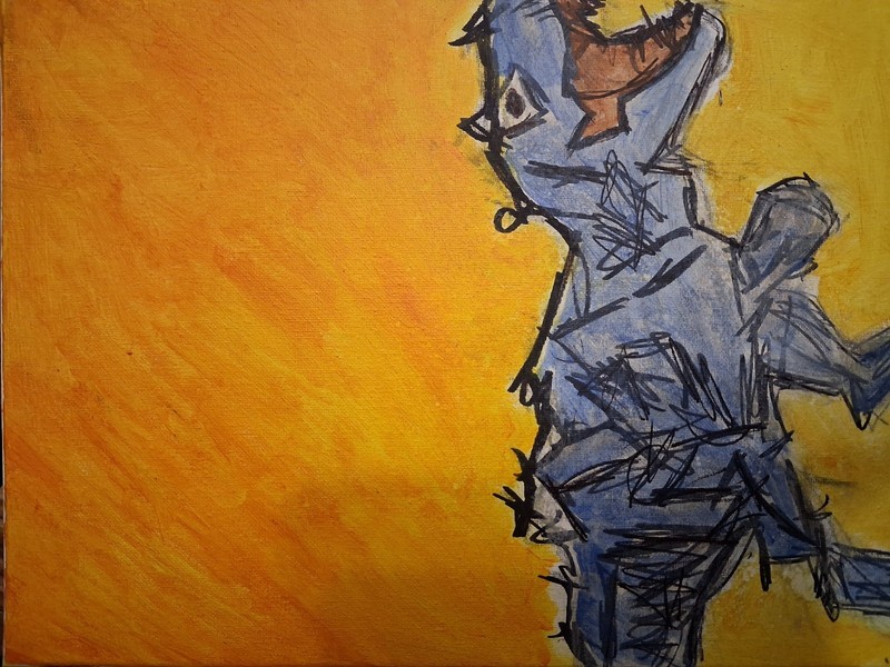 11x14 Canvas Dinosaur Contour Drawing Wall Decor gallery