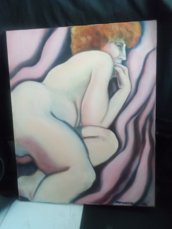 Cubist Woman Portrait Painting Original Modern Abstract Figurative Art Canvas
