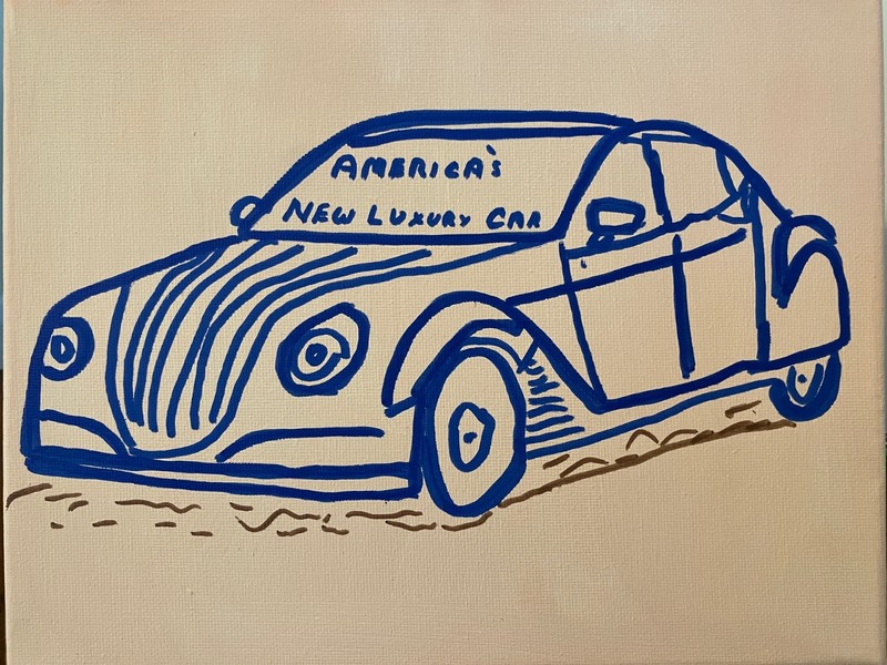 8×10 Acrylic Painting Specialist America’s New Luxury Car «Executive Edition»