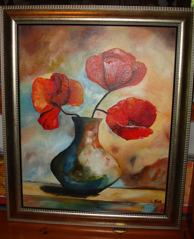 16″X20″ OIL ON CANVAS CALLED «POPPIES»