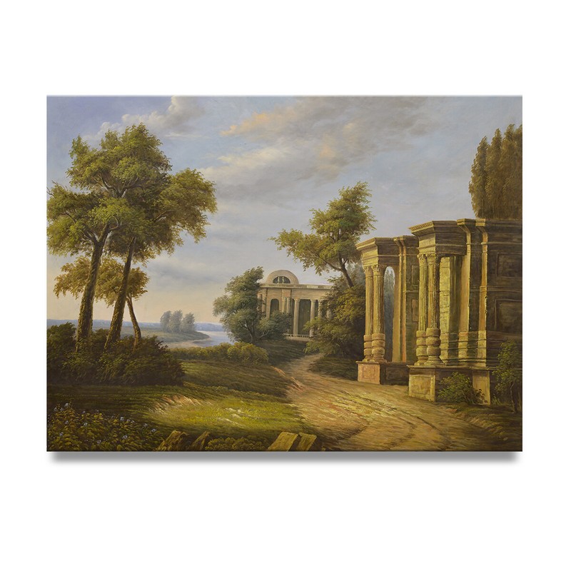NY Art - Ancient Greece 36x48 Original Landscape Oil Painting on Canvas - Sale!