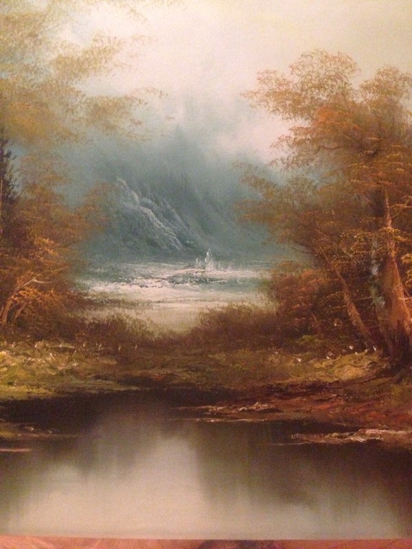 Original Frank Franz Johnston Signed Winterscape 36"x24" Oil on Canvas Painting gallery