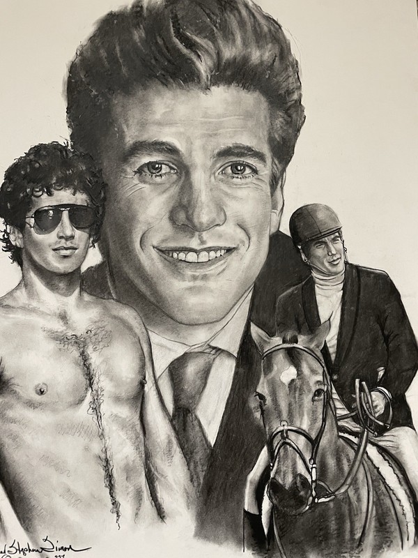 JOHN F KENNEDY JR ORIGINAL PAINTING BY ROBERT STEPHEN SIMON 20x24 gallery