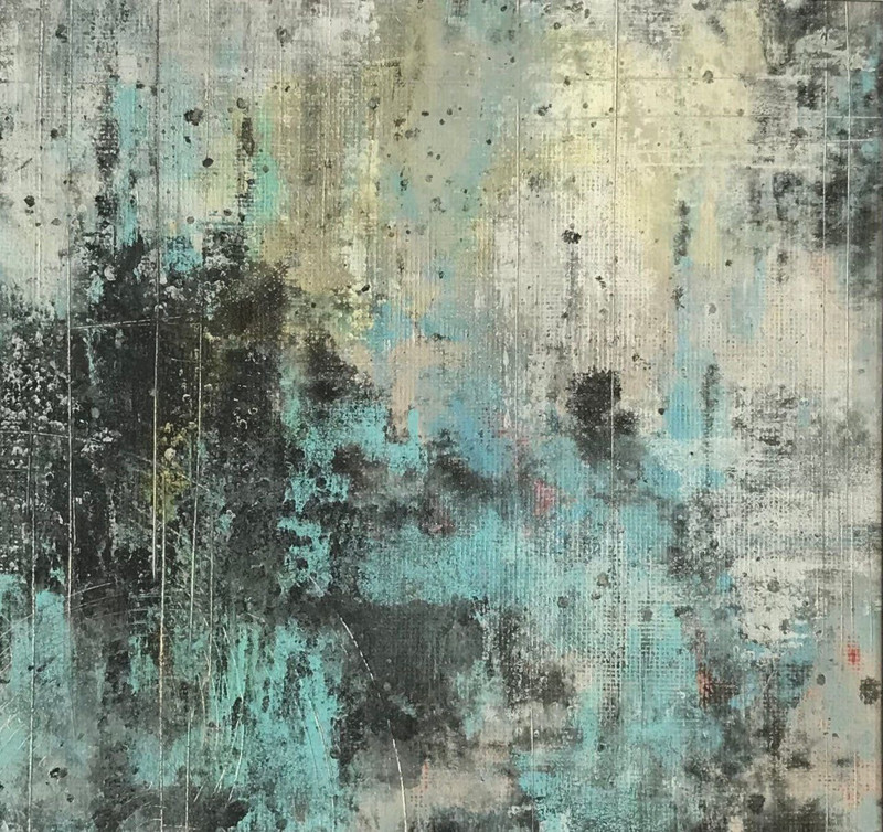 Abstract painting oil original 28×26 cm.