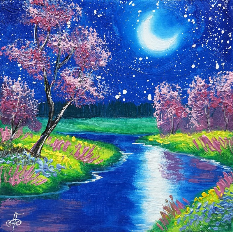 Original Wall Art Oil Landscape Spring Painting Home Decor Gift Ukrainian Artist