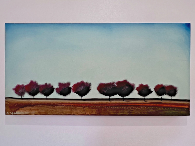 original Shane Townley. 24″ X 48″. Signed. Tree stand blue sky.