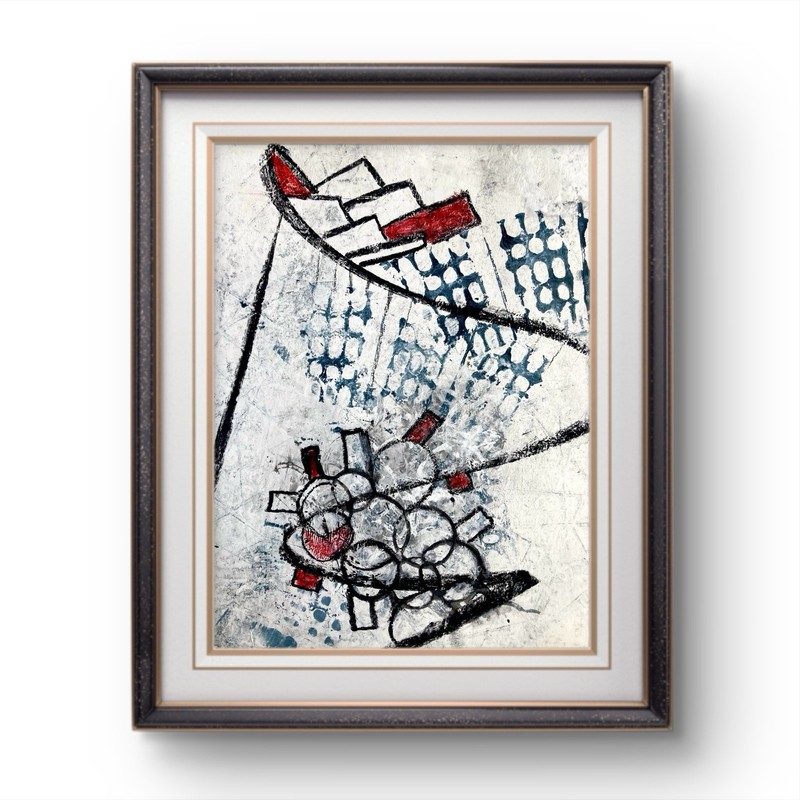 Original Art Star Wars 14 X 11 Minimalist Graphic Mixed Media Acrylic on Paper