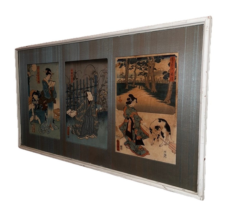Original Vintage/Antique Chinese 3 In 1 Watercolor Painting, Signed..