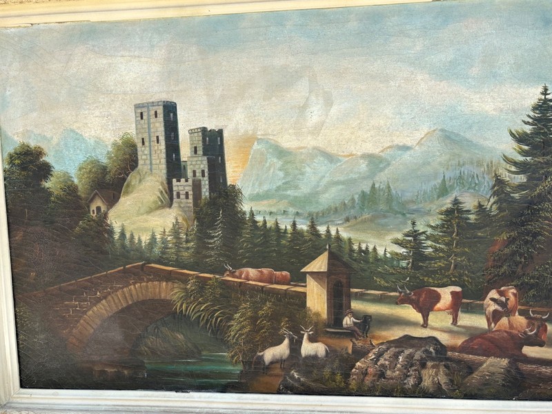 ANTIQUE BASINGSTOKE ENGLAND PASTORAL LANDSCAPE BY SIDNEY YATES JOHNSON?1890-1926 gallery