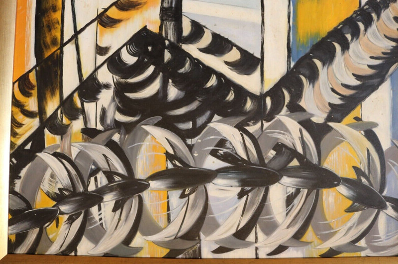 Futurist style painting copy "Le rondini" by Giacomo Balla gallery