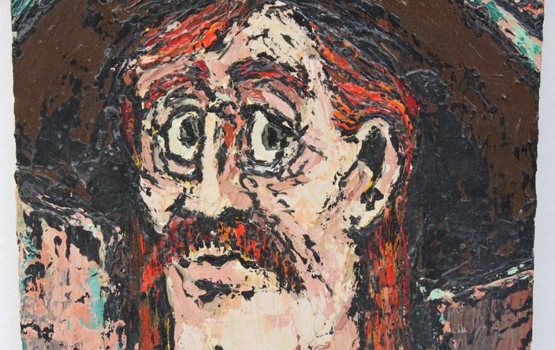 Vintage Impasto Oil Painting 10x17 Cowboy Portrait Caricature Comic gallery