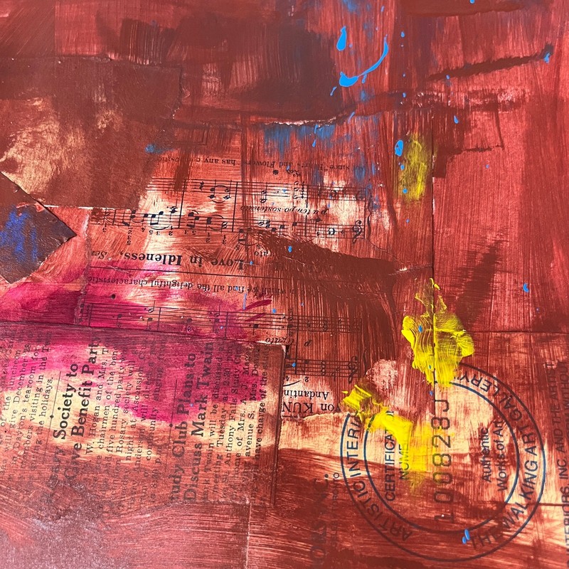 Original Mixed Media Abstract Art Painting 18x24 “Aluminum" Signed gallery