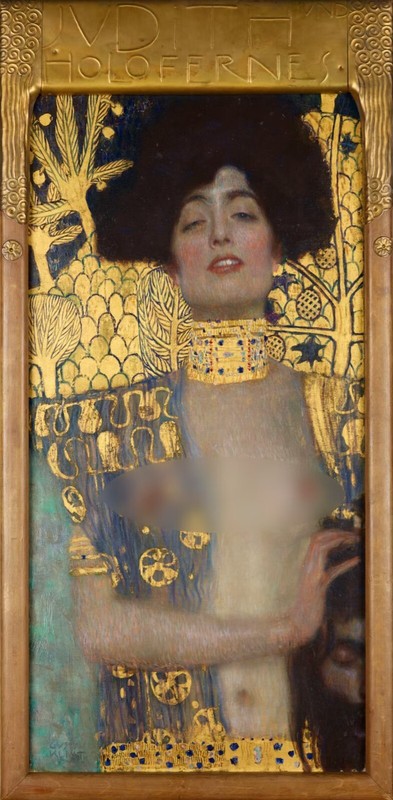 Judith I 1901 by Gustav Klimt, Handmade Portrait Oil Painting on Canvas GK012