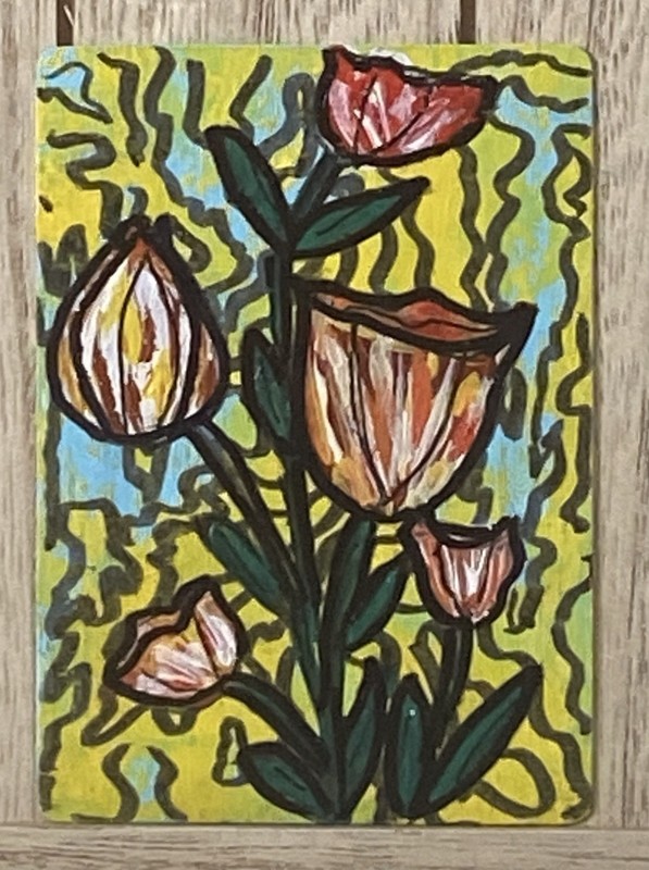 Tulips. Original ACEO Art Card gallery