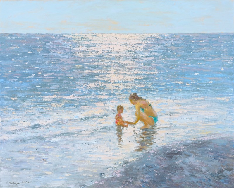 Ara Hakobyan In the waves of the sea Painting