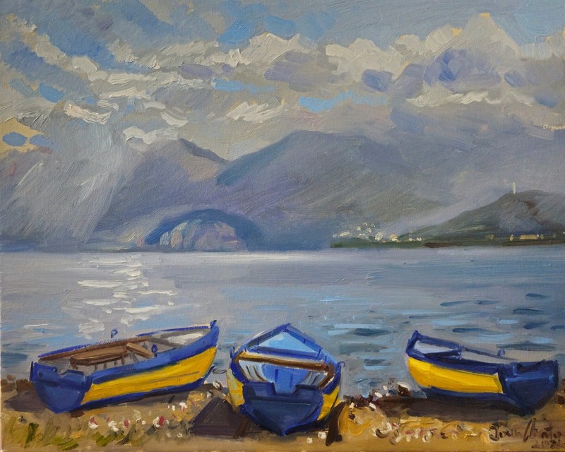 Original Oil Painting on Canvas,»Before the rain», 40cmx50cm, Signed