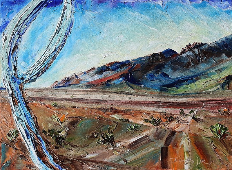 Tucson Blues by James Dick | Impressionist | Oil Painting | American South West
