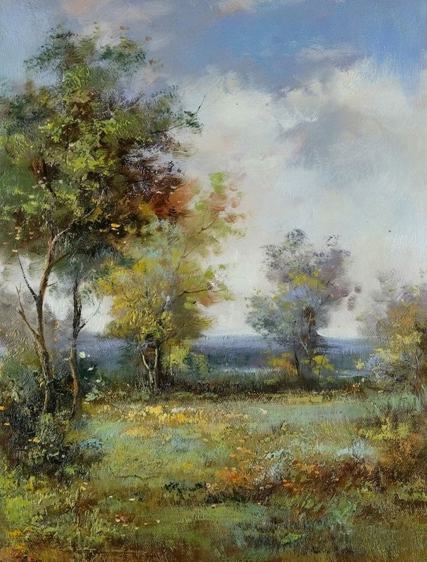 MQ868 Stretched Canvas Frame / Unframed Handmade Landscape Oil Painting Art