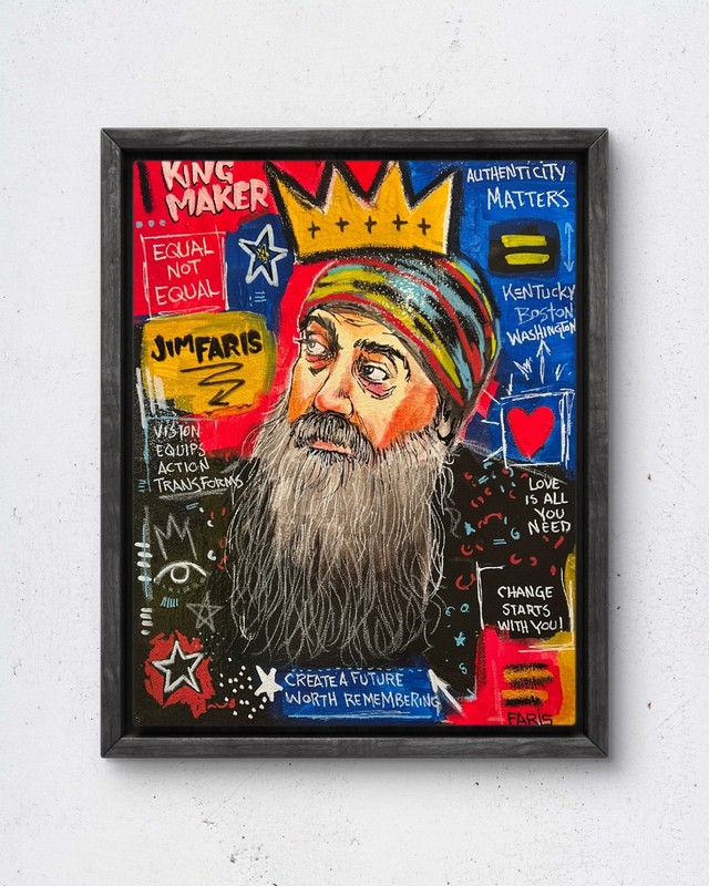 Faris Art-Self Portrait -11×14 Neo Expressionism Original Artwork on Canvas