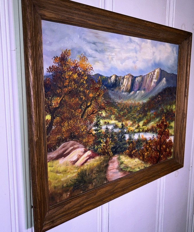 Vintage Karen Anderson Landscape Painting, 23x19, Custom Framed gallery