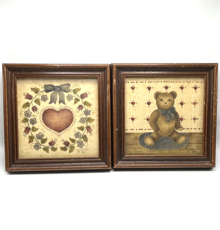 Vintage Theorem Paintings Original Design On Velvet By Marilyn Brock