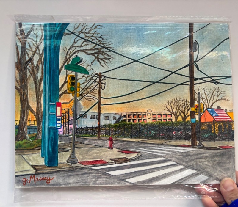 Original Philly Art Painting Gouache on Artboard 9x12 inches Philly Scene gallery