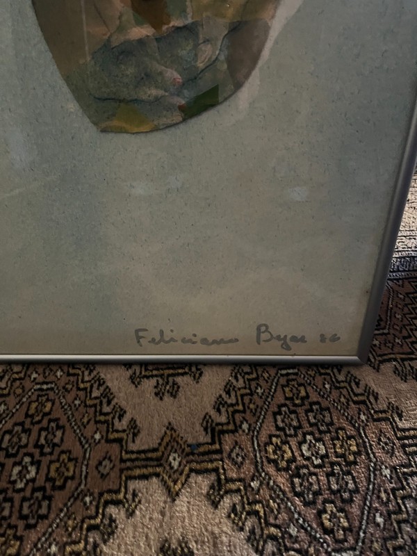 "BUTTERFLY" SIGNED BY FELICIANO BEJAR! ORIGINAL WATERCOLOR ABSOLUTELY BEAUTIFUL gallery
