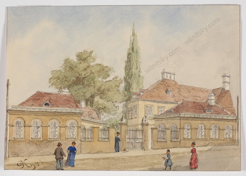 Gustav von Korompay (1833-1907) «Hohlweggasse in the 3rd district in Vienna» (1)