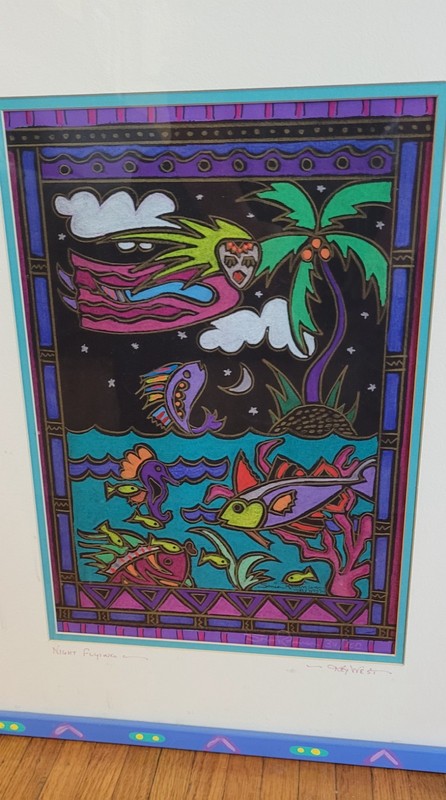 Sonia Robinson Night Flying - Key West - Original Pastel -(21×17) Framed. gallery