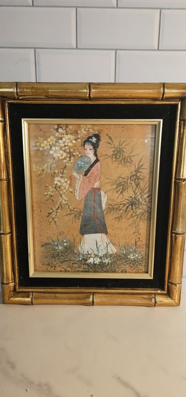 Chinese Impressionist Botanic Paintings- Set of Two Original 1960s