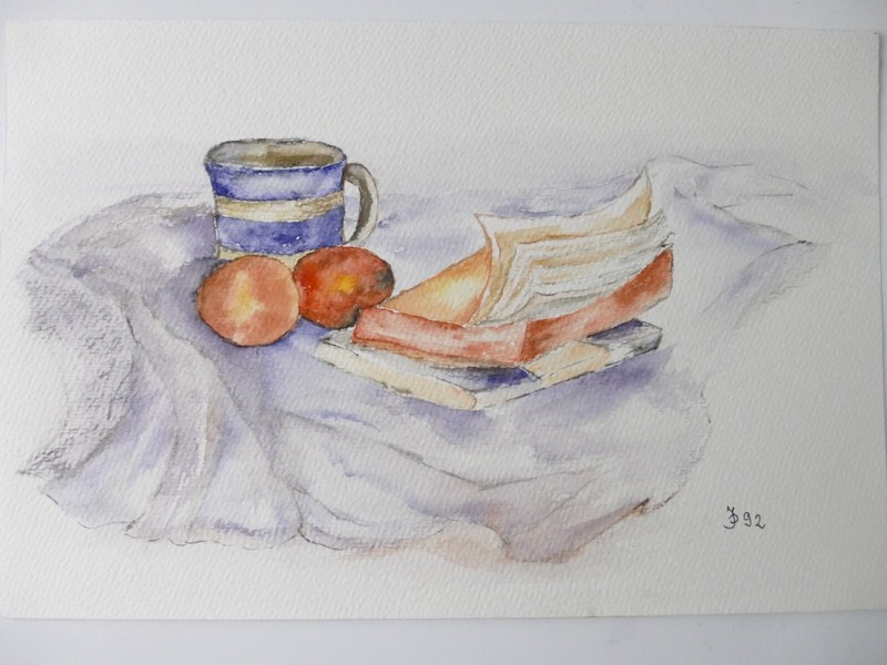 Ingeborg Jakob Wilhelmshaven Aquarell signiert datiert 17x24cm To-5089
