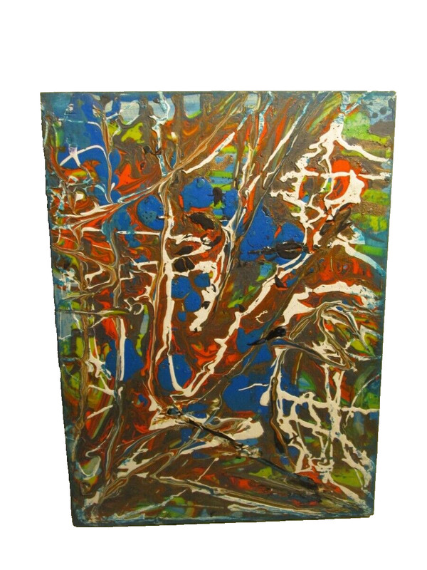 MUSK YAI wood Abstract Acrylic Painting On Canvas 1OAK 2024
