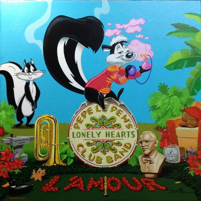 DANIEL KILLEN Signed Pepe Lonely Hearts Warner Bros Ltd Ed of 50 on Canvas