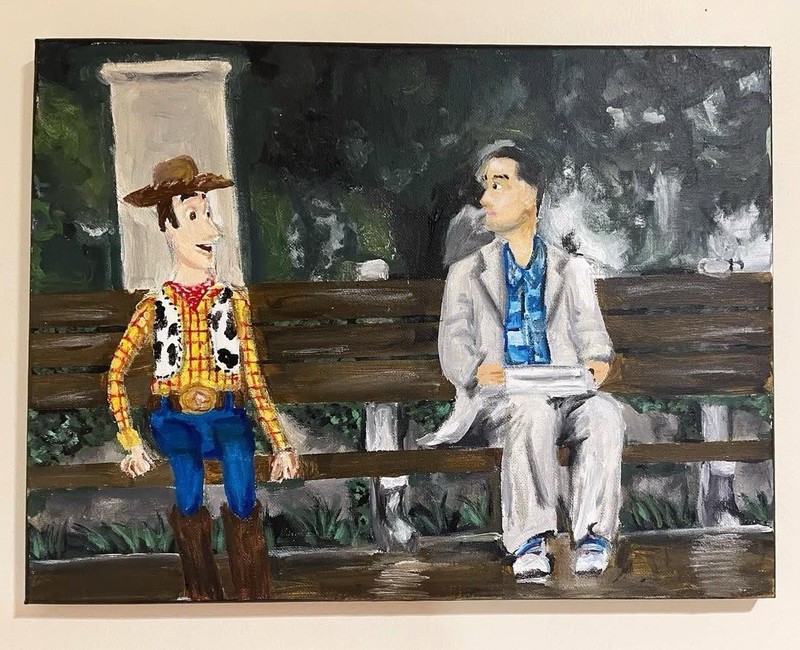 Tom Hanks Forrest Gump Woody Toy Story Painting Canvas