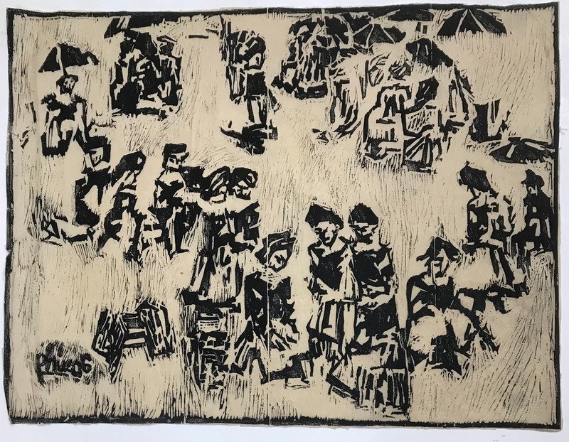 Nguyen Minh Phuc Vietnamese Minorities original Graphic painting