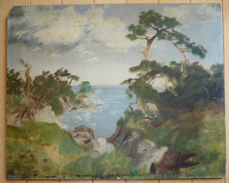 LILLIAN DAYTON LISTED CA CALIFORNIA PLEIN AIR OIL COASTAL SEASCAPE IMPRESSIONIST