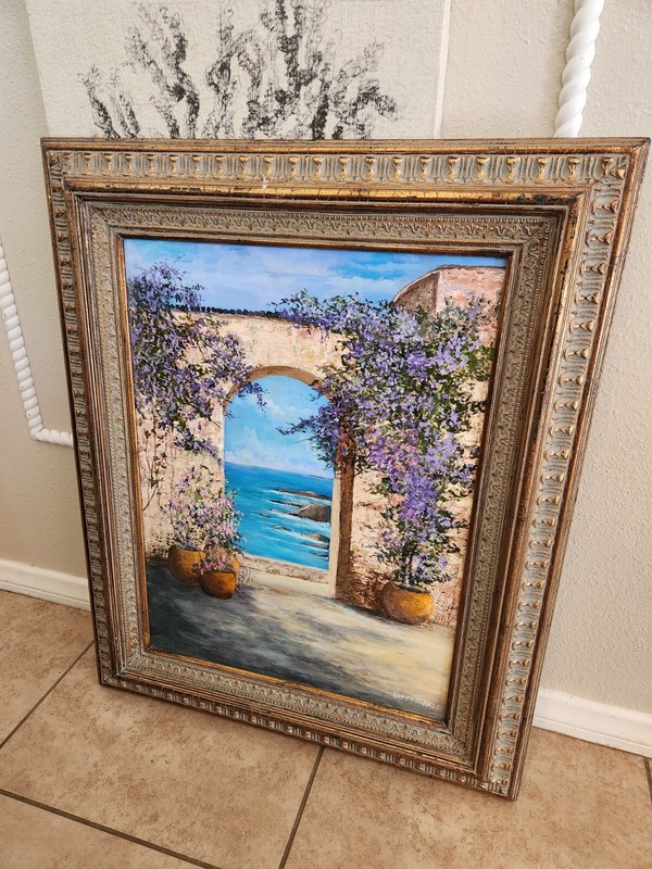 Robert Hale canvas Landscape Ocean Wall Art Painting 18×24 wood gallery Frame