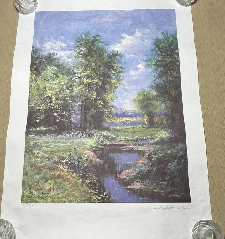 LOUISA LI Beautiful Landscape Serigraph. Signed and numbered. 475/950