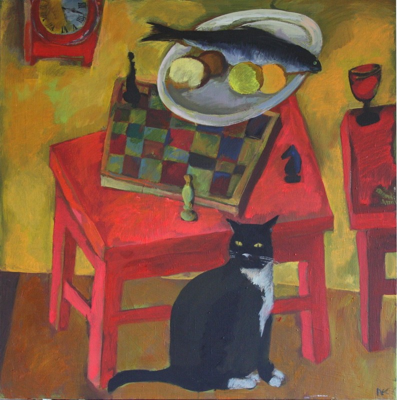 On the red table | Oil on Canvas | Painting