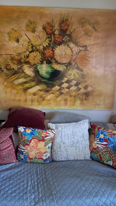 Carlo Of Hollywood Oil Painting,4' X 5', no frame, Signed Sofa Original Painting gallery