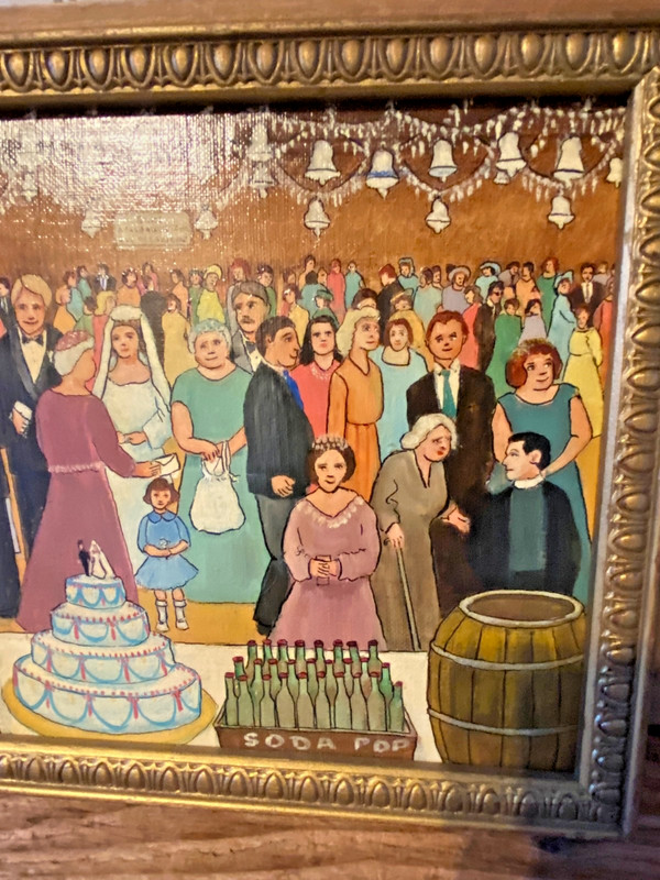 Gloria Laposka (1922-2015) Folk Americana Artist Art Painting on Board Wedding gallery