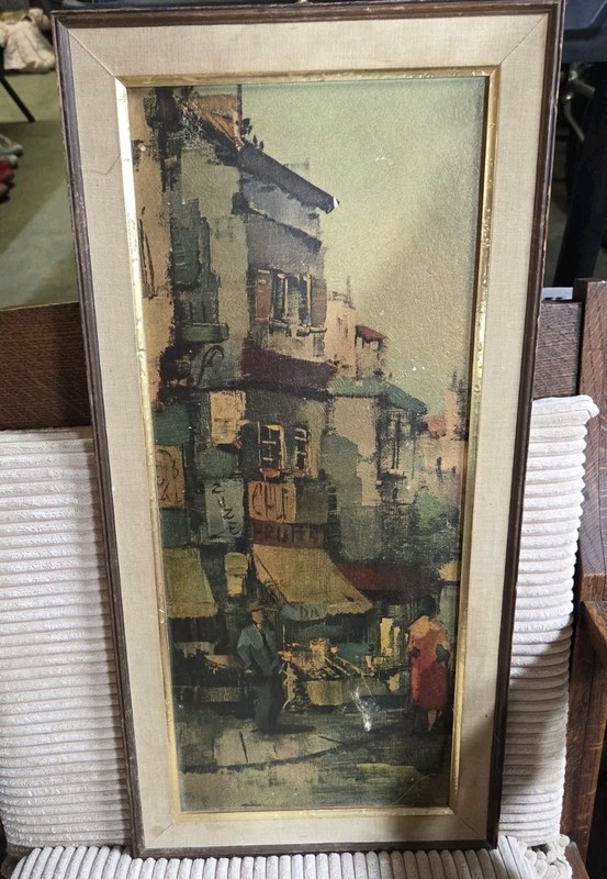 «Paris in the Spring» PAUL ROMIER VTG ART PRINT Paris 1960s Mid-Century