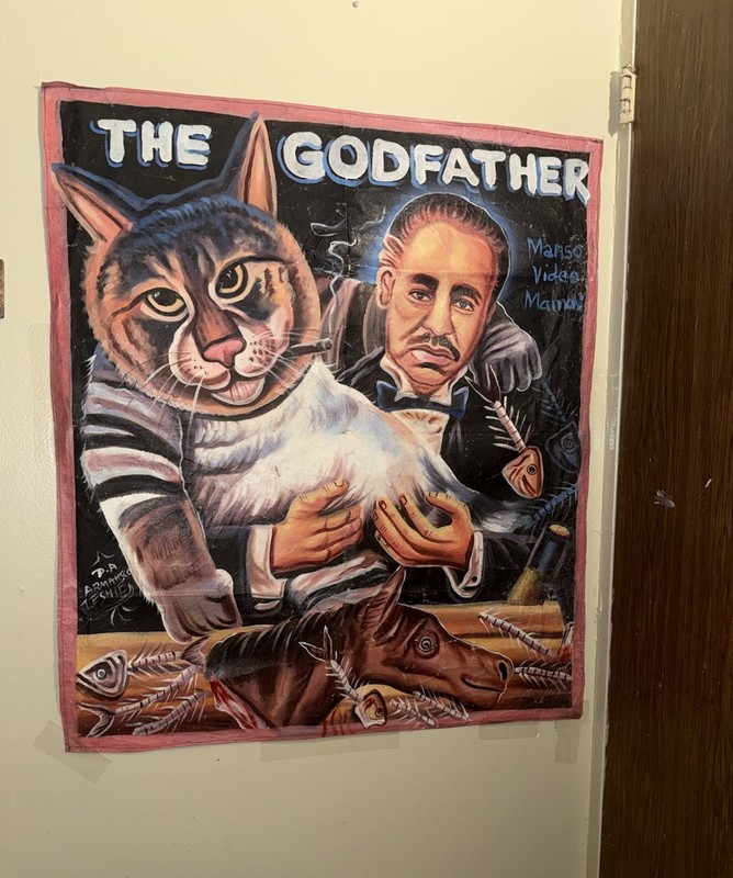 THE GODFATHER HAND PAINTED AFRICAN POSTER SIGNED