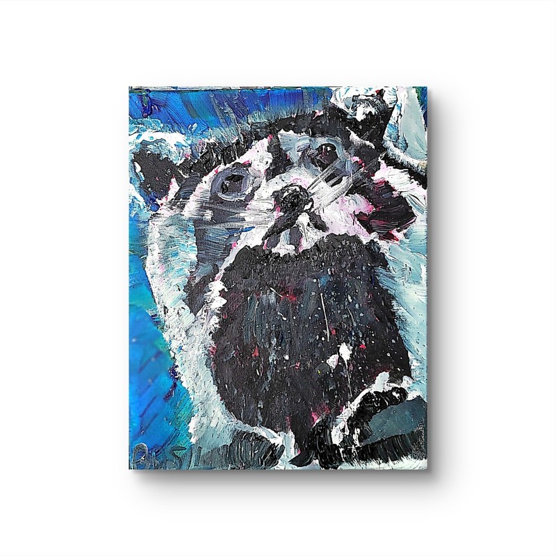 Raccoon Unique Abstract Expressionism Wall Art 11x14 Canvas gallery