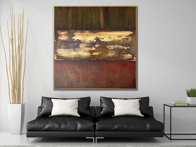 40x40" Extra Large Abstract Colorful Paintings On Canvas Original Art | ILLUSION gallery