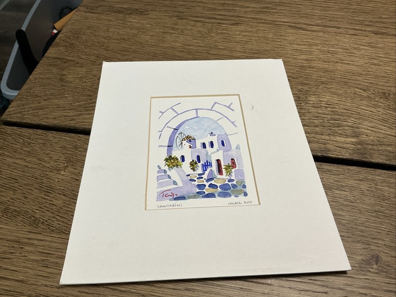 Original Santorini Watercolor – Greece (2014)