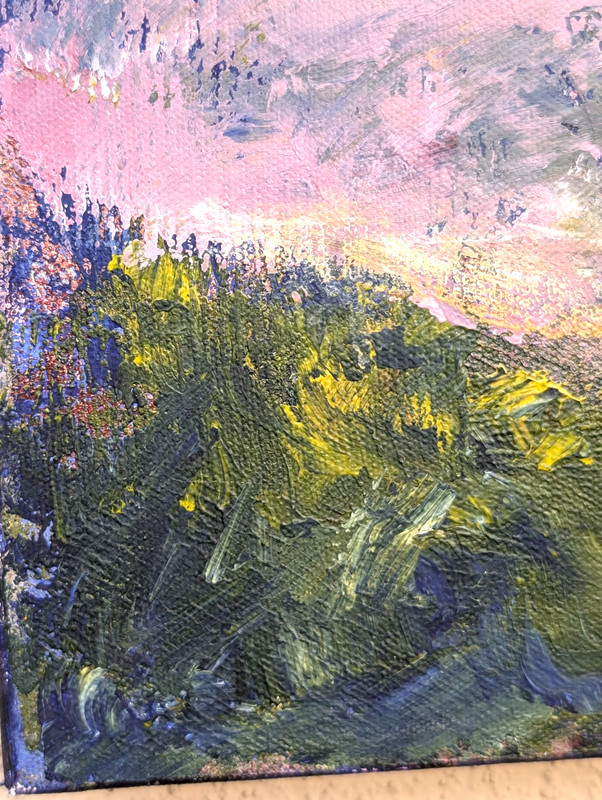 Original Signed Landscape Painting Mountain Storm Clouds Canvas 16x20 Galbraith gallery