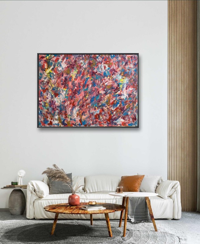 Colourful Floral Abstract Impressionist Painting Large Art On Canvas Modern Art